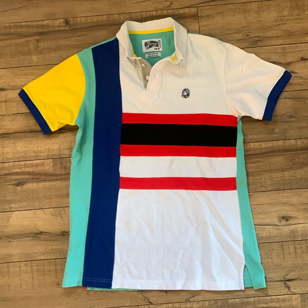 Billionaire Boys Club Shirt Men's Medium Multicolor BB Keystone SS Polo Preppy